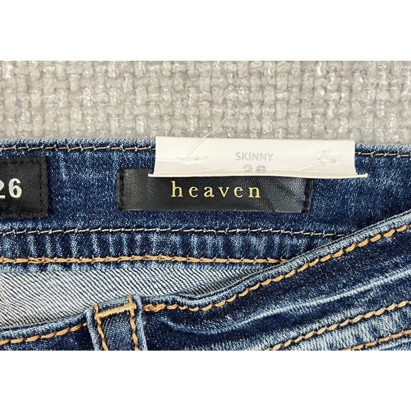NEW Miss Me Jeans Skinny Heaven Women's Size 26 Mid Rise Stretch Blue Denim - Picture 7 of 14